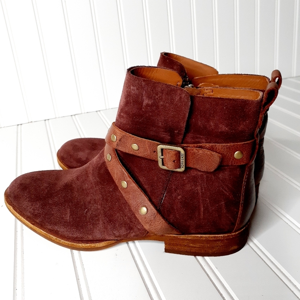 NEW Kork-Ease® Kenai  Burgundy Leather Bootie C296 - Picture 3 of 11
